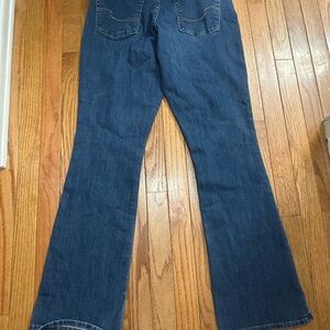 Women Signature by Levi Strauss Dark Blue Flare Jeans Size 12 long W31-length 34